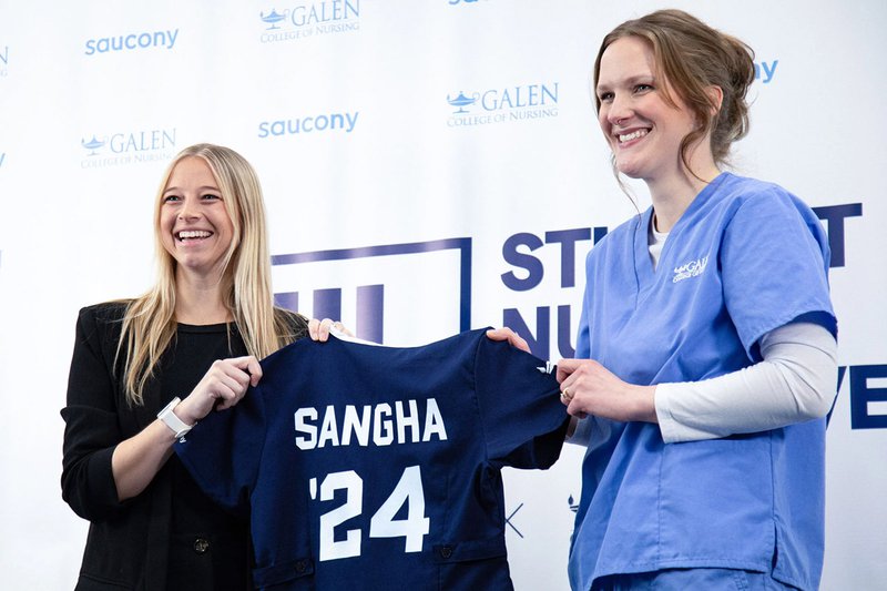 Galen nursing student with jersey